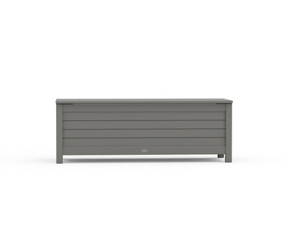 Alternate view of the POLYWOOD Nautical 48" Storage Bench in Slate Grey