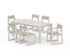 POLYWOOD EDGE Sling 7-Piece Parsons Dining Set in Sand / Birch