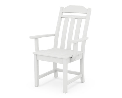 POLYWOOD Cottage Dining Arm Chair in White