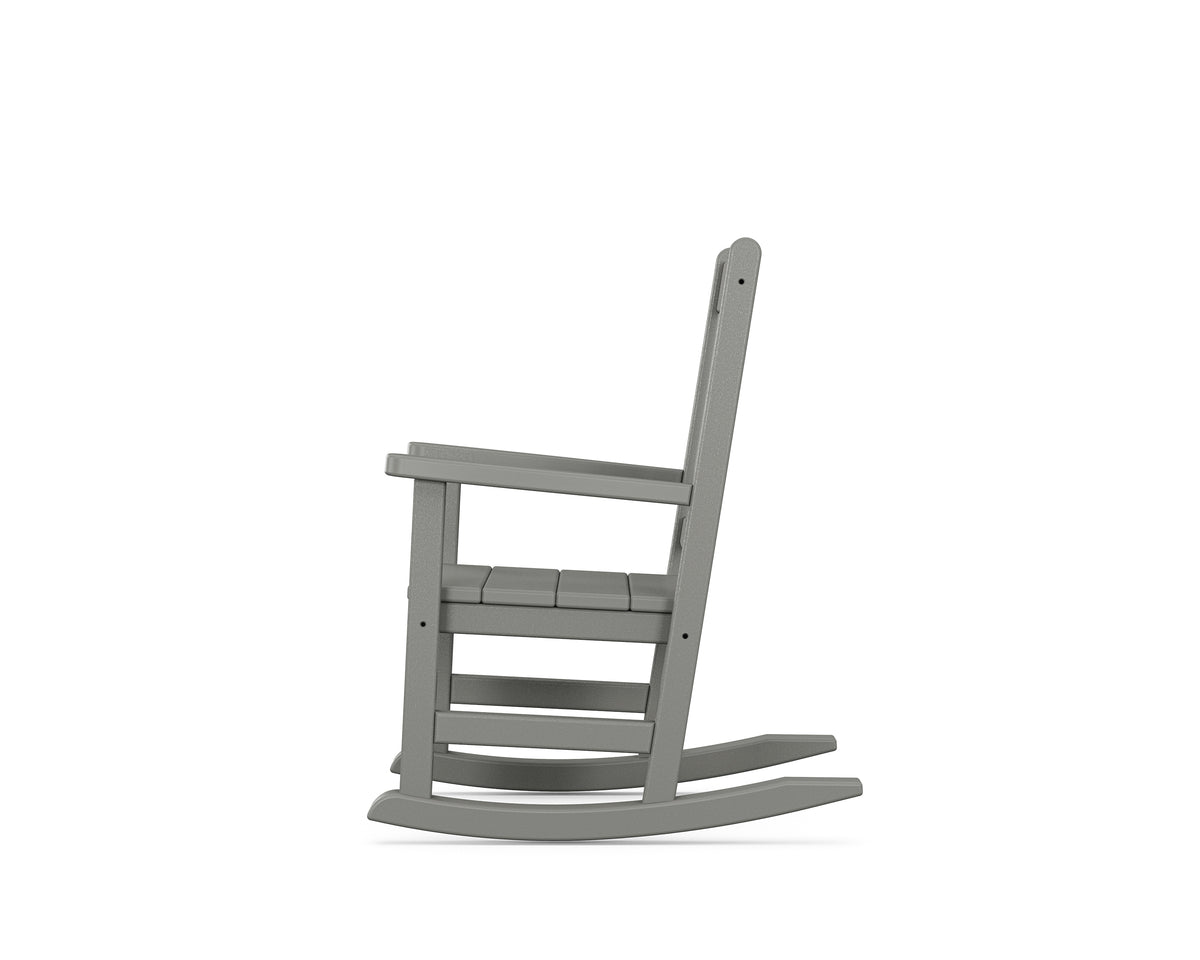 Alternate view of the POLYWOOD Kids Vineyard Rocking Chair in Slate Grey