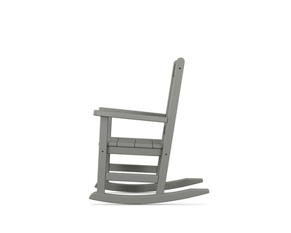 Alternate view of the POLYWOOD Kids Vineyard Rocking Chair in Slate Grey