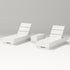POLYWOOD PW Designer Series Elevate 3-Piece Chaise Lounge Set in Vintage White