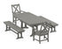 POLYWOOD Braxton 5-Piece Dining Set with Trestle Legs - 38" x 73" Table in Slate Grey