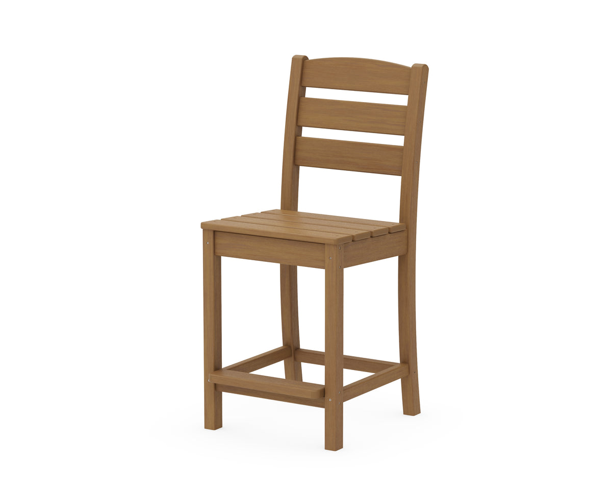 POLYWOOD Lakeside Counter Side Chair in Natural