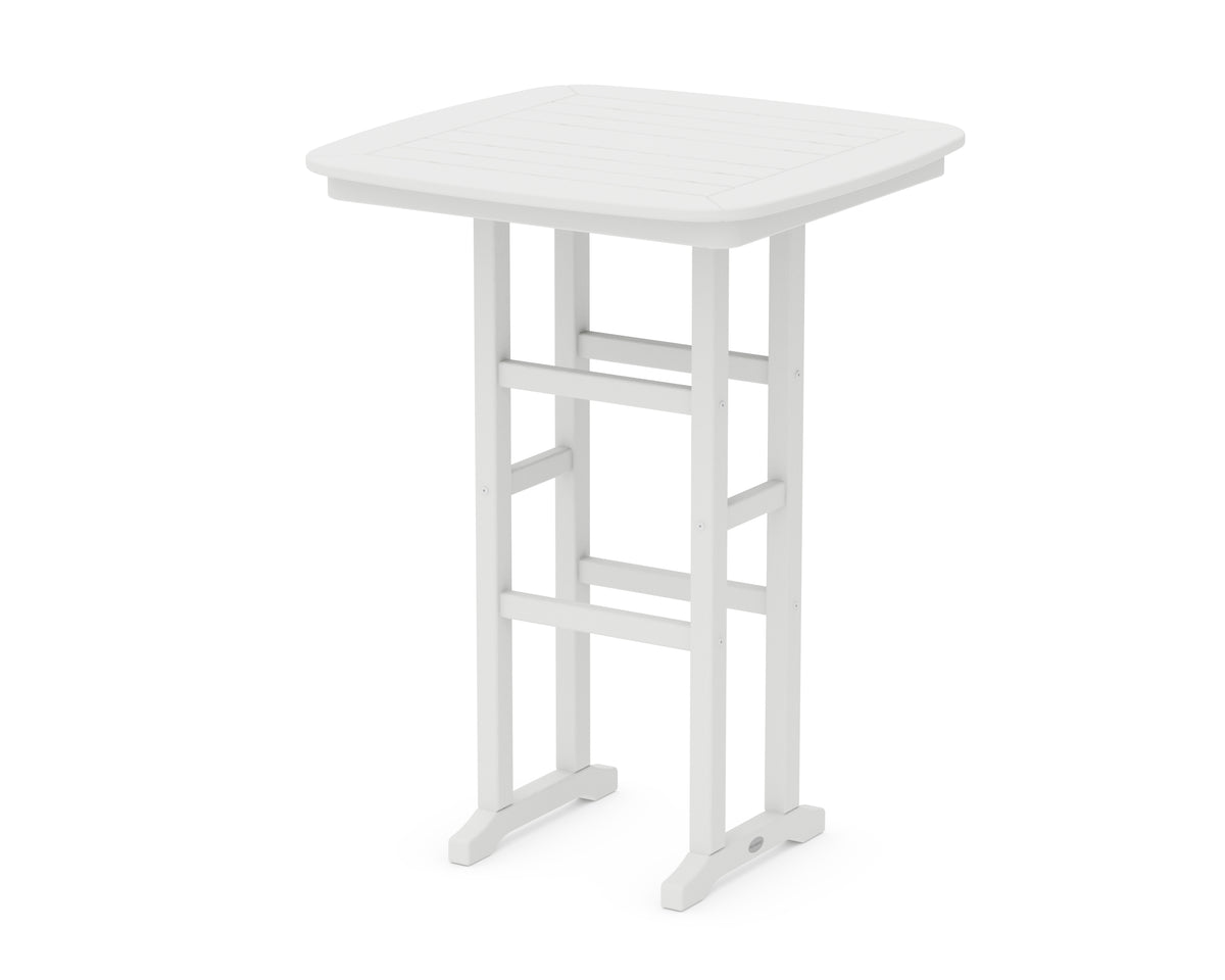 POLYWOOD Nautical 31" Bar Table in Vintage White