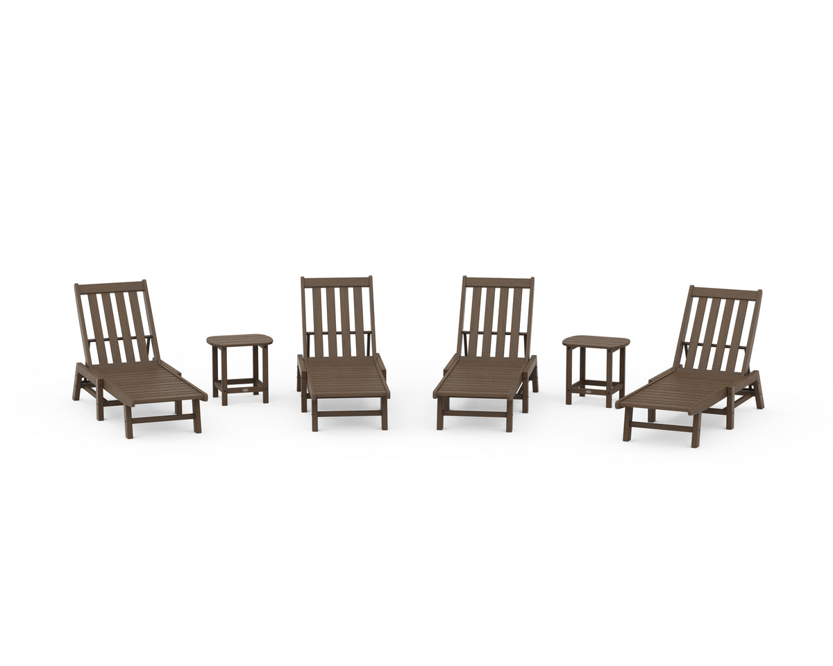 POLYWOOD Vineyard 6-Piece Chaise Set in Kona