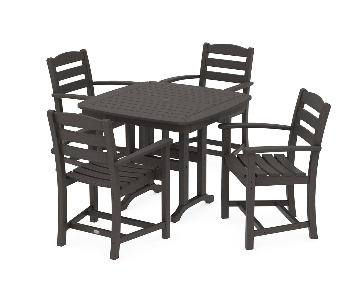 POLYWOOD La Casa Café 5-Piece Dining Set in Vintage Coffee