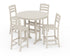 POLYWOOD La Casa Café 5-Piece Side Chair Bar Dining Set in Sand