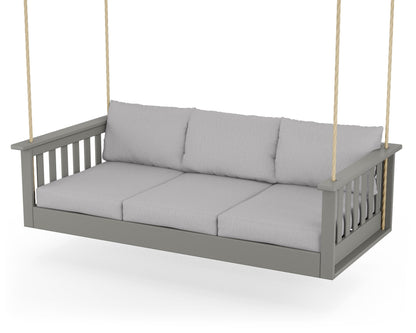 POLYWOOD Vineyard Daybed Swing in Slate Grey / Granite