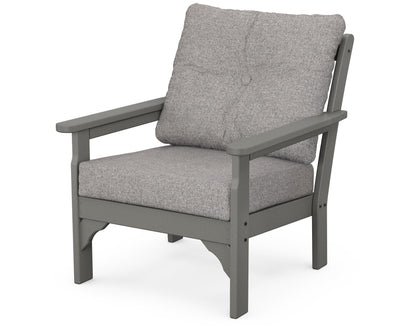 POLYWOOD Vineyard Deep Seating Chair in Slate Grey / Grey Mist