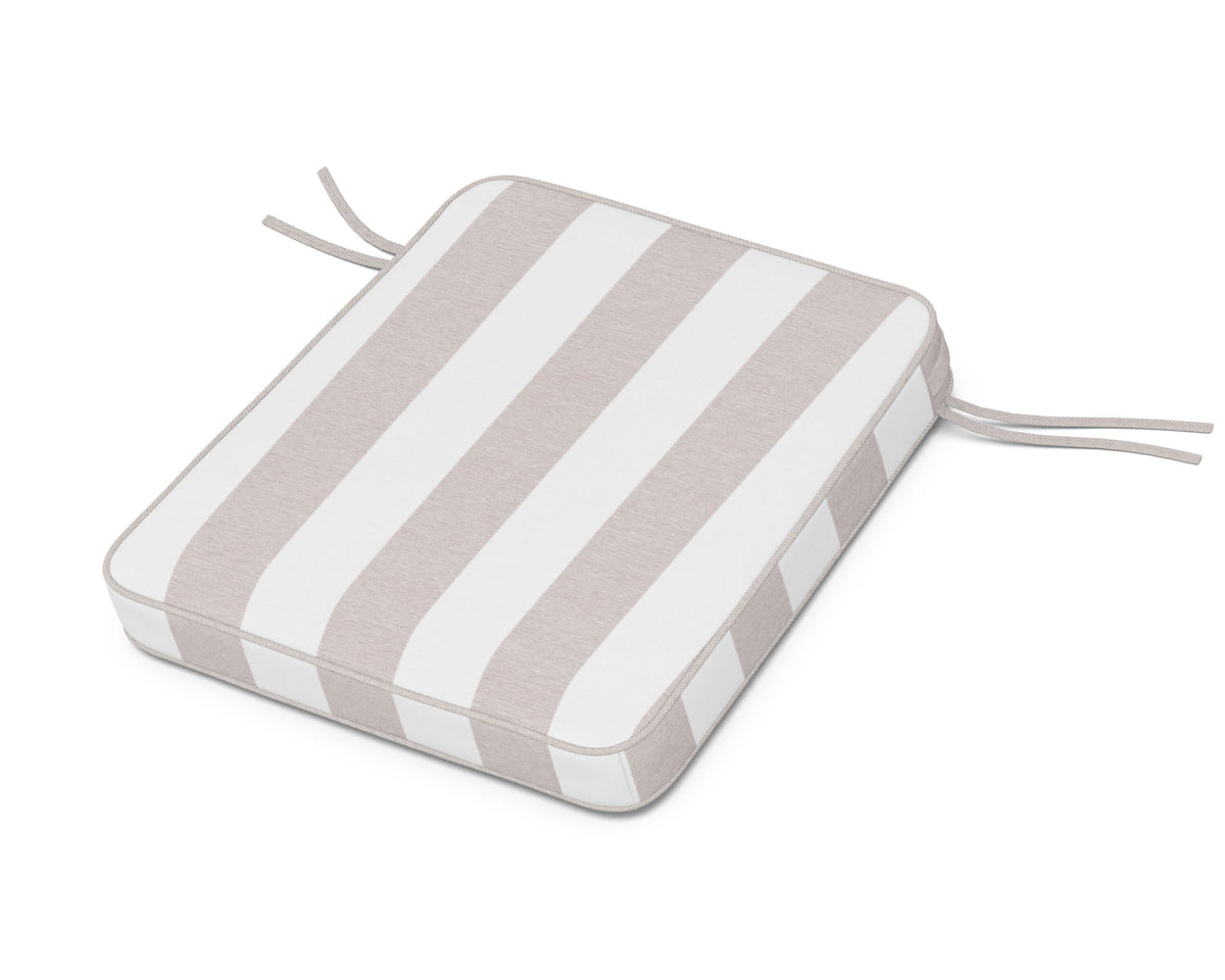 POLYWOOD Chinoiserie Rocker Seat Cushion in Cabana Stripe Dune Burlap