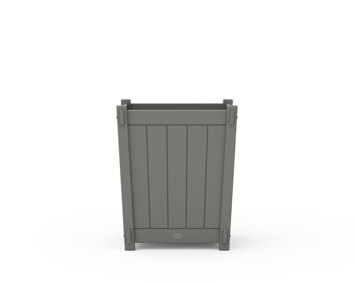 POLYWOOD Vineyard Large Tapered Square Short Planter Box angle view