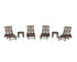 POLYWOOD Wovendale 6-Piece Chaise Set with Wheels in Mahogany