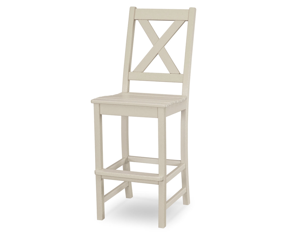 POLYWOOD Braxton Bar Side Chair in Sand