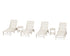 POLYWOOD Cottage 6-Piece Chaise Set in Sand