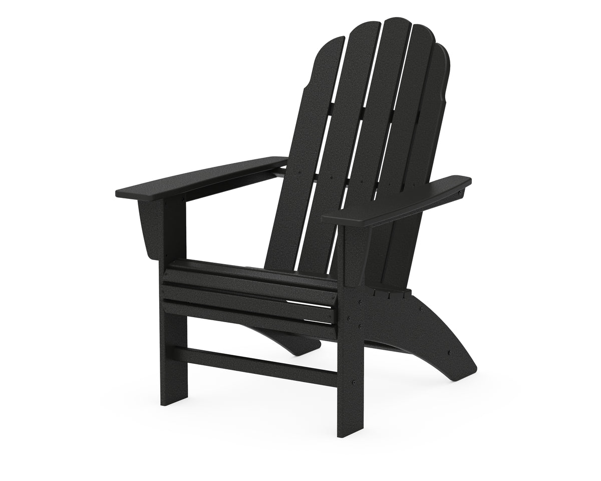 POLYWOOD Vineyard Curveback Adirondack Chair in Black
