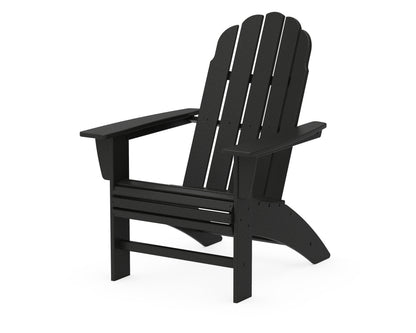 POLYWOOD Vineyard Curveback Adirondack Chair in Black