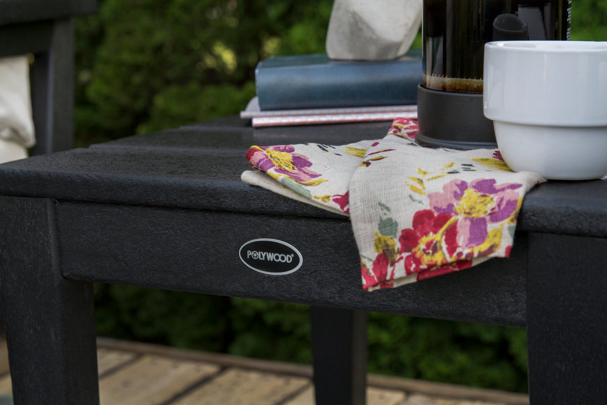 Second product detail of the POLYWOOD Newport 18" End Table in Black