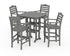 POLYWOOD Savannah 5-Piece Bar Set in Slate Grey