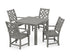 POLYWOOD Wovendale 5-Piece Parsons Dining Set in Slate Grey