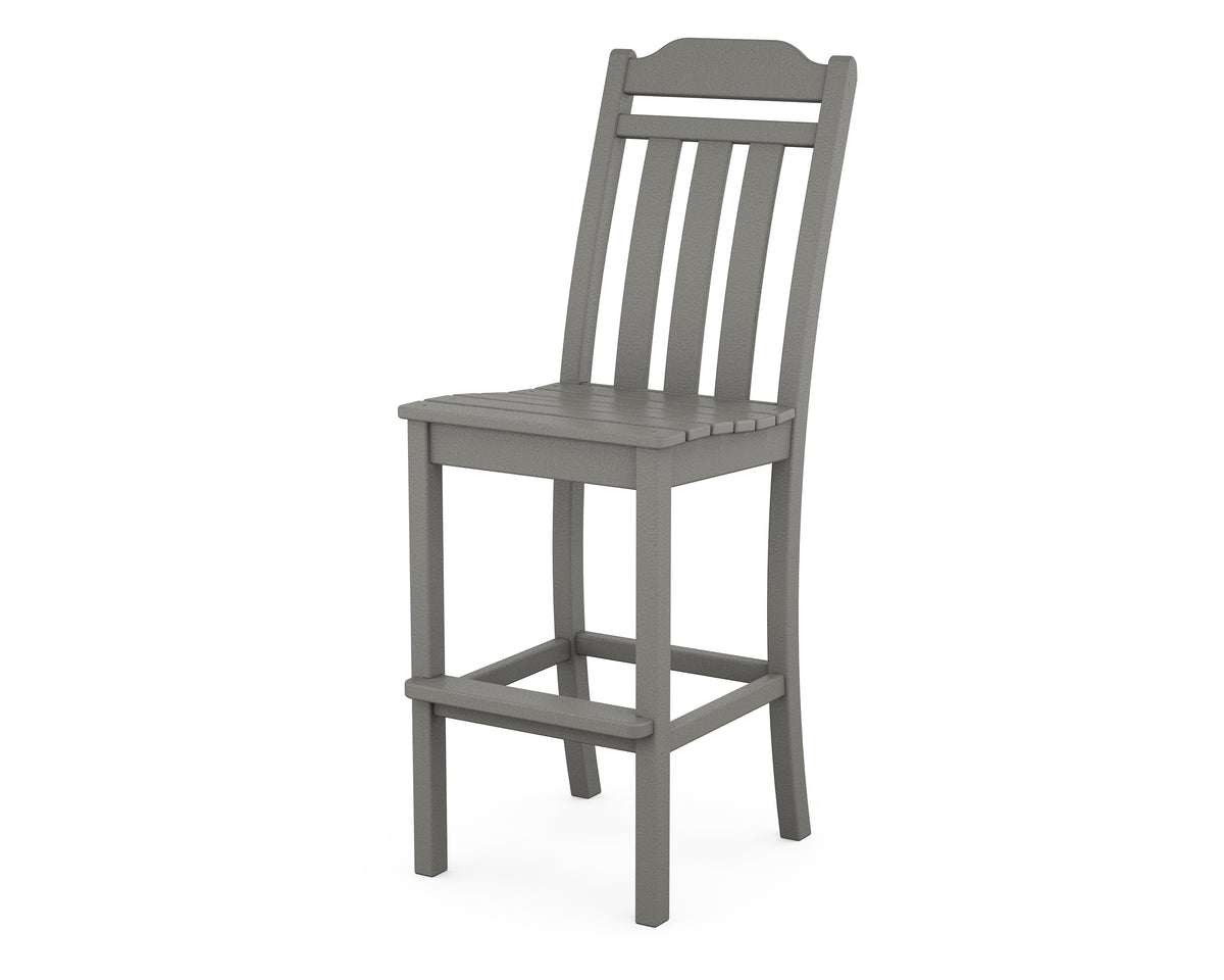 POLYWOOD Cottage Bar Side Chair in Slate Grey