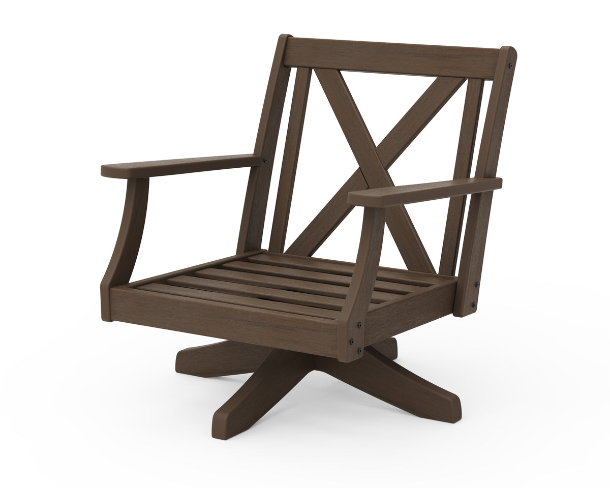 POLYWOOD Braxton Deep Seating Swivel Chair Frame in Kona
