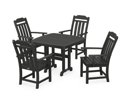 POLYWOOD Cottage 5-Piece Dining Set in Black