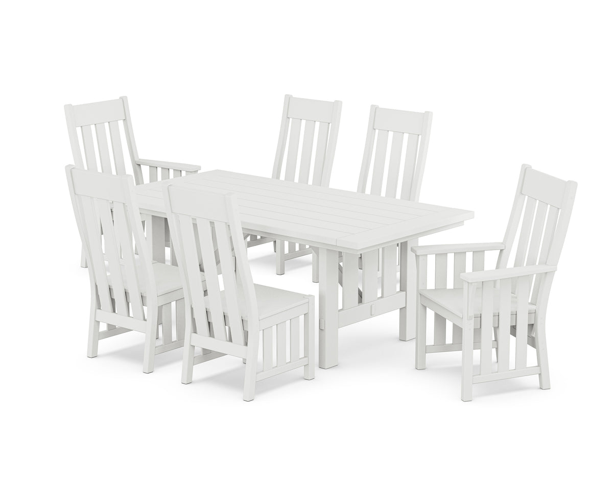 POLYWOOD Acadia 7-Piece Dining Set in White