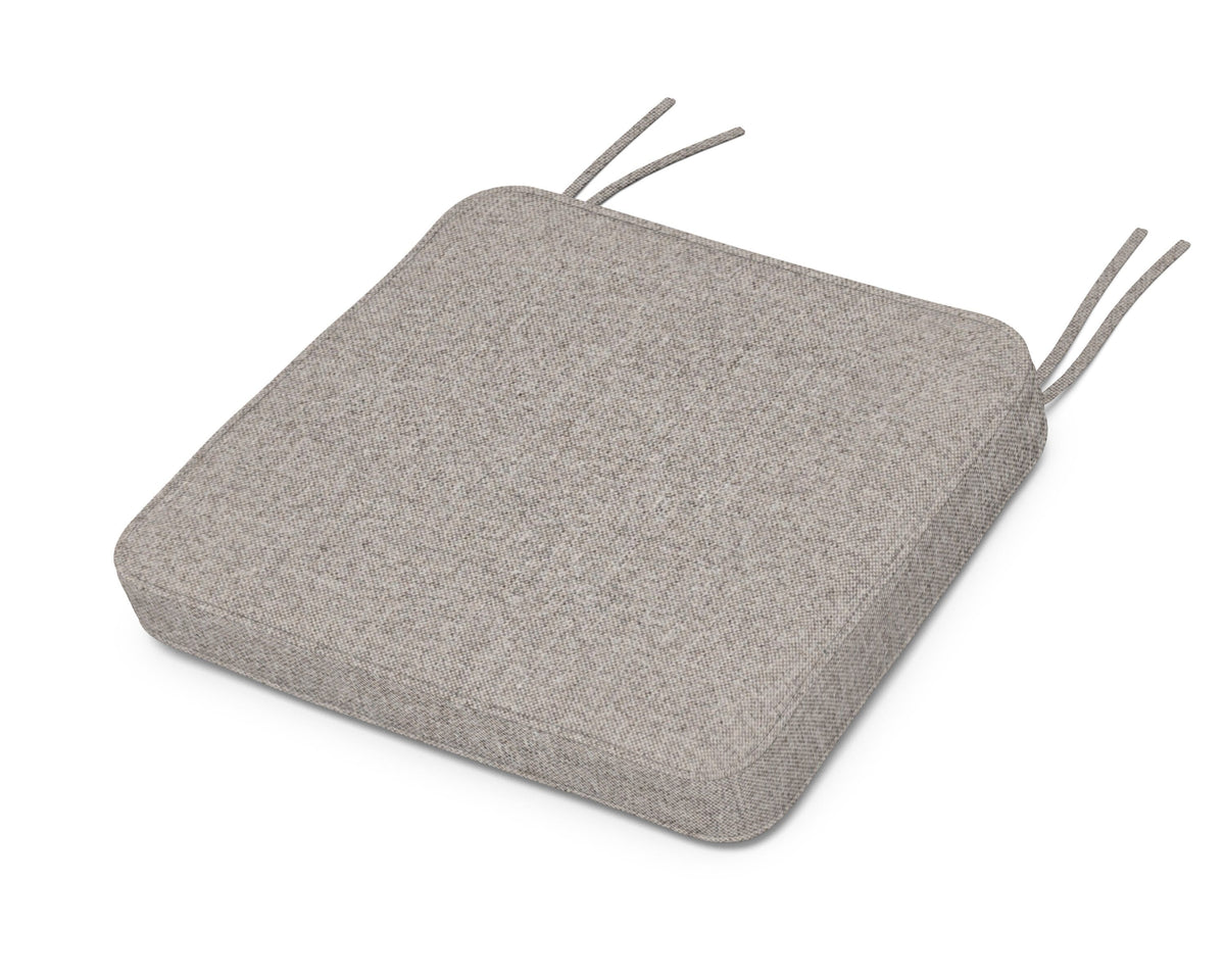 POLYWOOD Chinoiserie Arm Chair Seat Cushion in Weathered Tweed