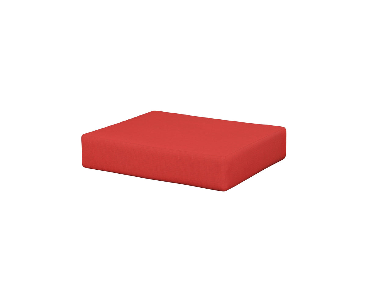 POLYWOOD Acadia Ottoman Cushion in Crimson Linen