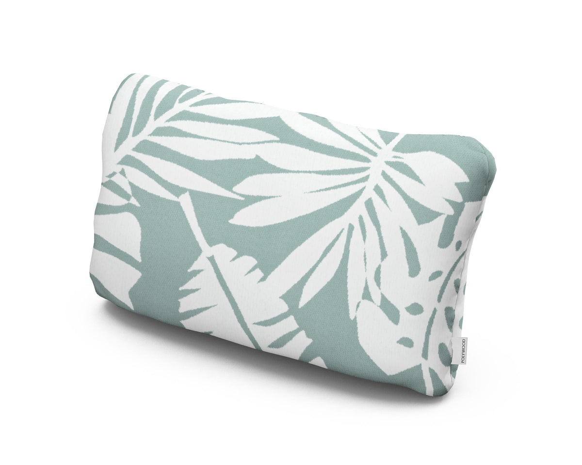 POLYWOOD Outdoor Lumbar Pillow in Leaf Glacier Spa