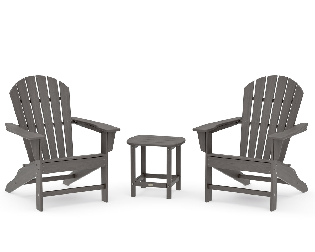 POLYWOOD South Beach Adirondack 3-Piece Set in Driftwood