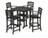 POLYWOOD La Casa Café 5-Piece Bar Set in Black