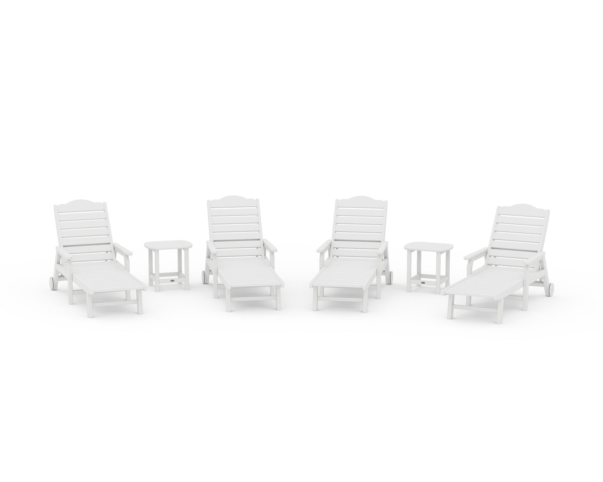 POLYWOOD Draper James Savannah 6-Piece Chaise Lounge Set in White