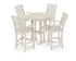 POLYWOOD Country Living Wovendale 5-Piece Bar Set with Trestle Legs in Sand