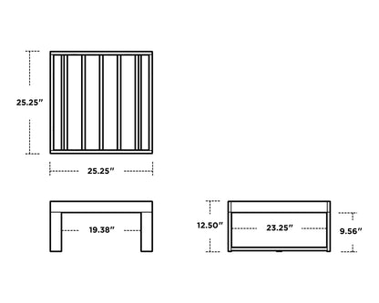 POLYWOOD Modular Ottoman - Modern dimensions