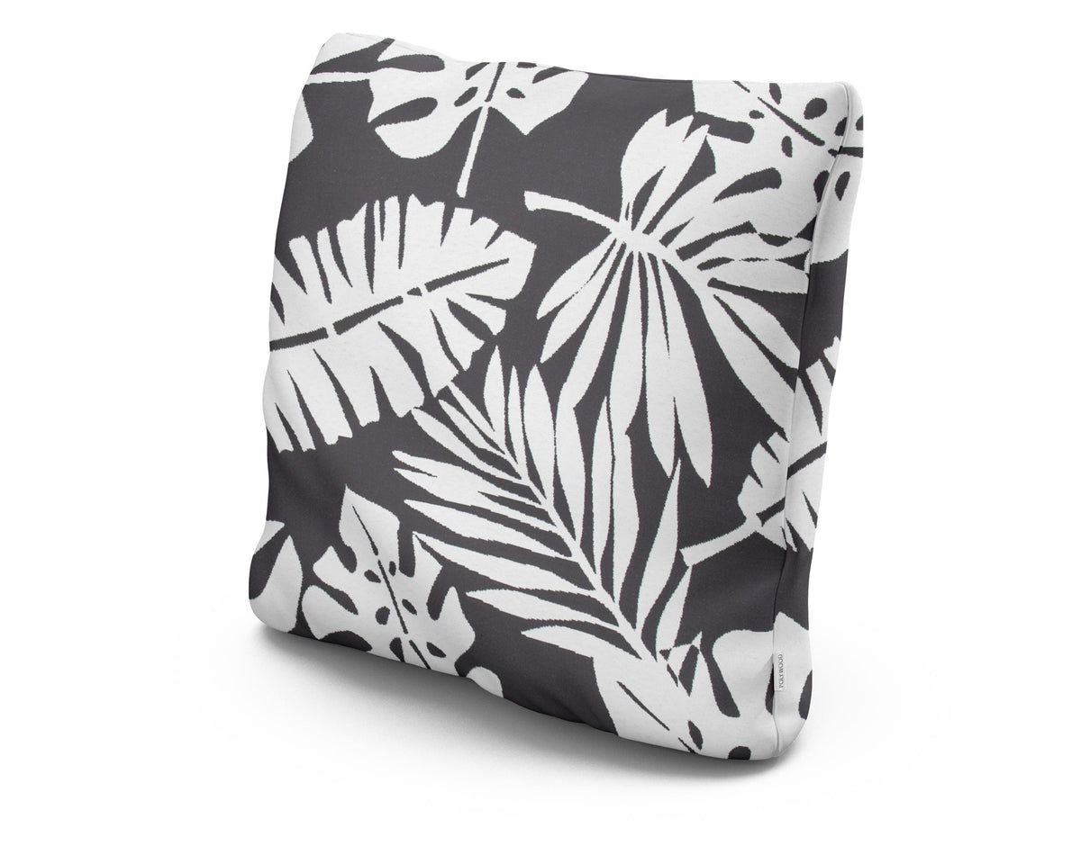 POLYWOOD 20" Outdoor Throw Pillow in Leaf Carbon