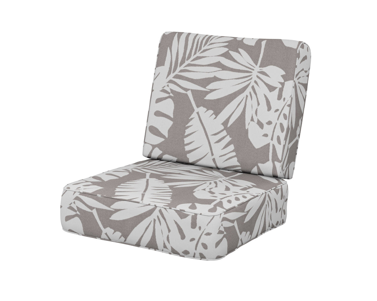 POLYWOOD Ateeva Harbour Seat and Back Cushion in Leaf Grey Mist
