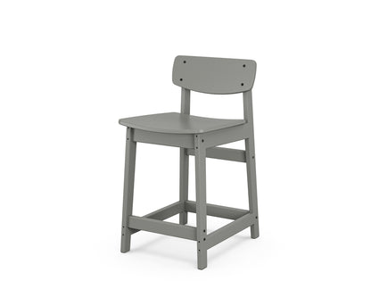 POLYWOOD Modern Studio Urban Lowback Counter Chair in Slate Grey