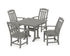 POLYWOOD Cottage 5-Piece Farmhouse Dining Set with Trestle Legs in Slate Grey