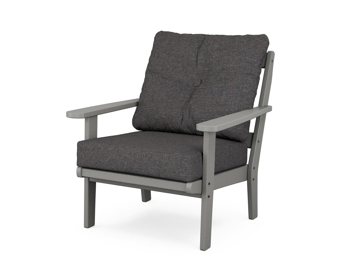 POLYWOOD Mission Deep Seating Chair in Slate Grey / Ash Charcoal
