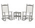 POLYWOOD Jefferson 3-Piece Woven Rocker Set in Slate Grey / White Loom