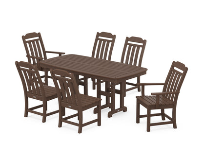POLYWOOD Cottage 7-Piece Dining Set in Mahogany