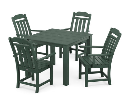POLYWOOD Cottage 5-Piece Parsons Dining Set in Green