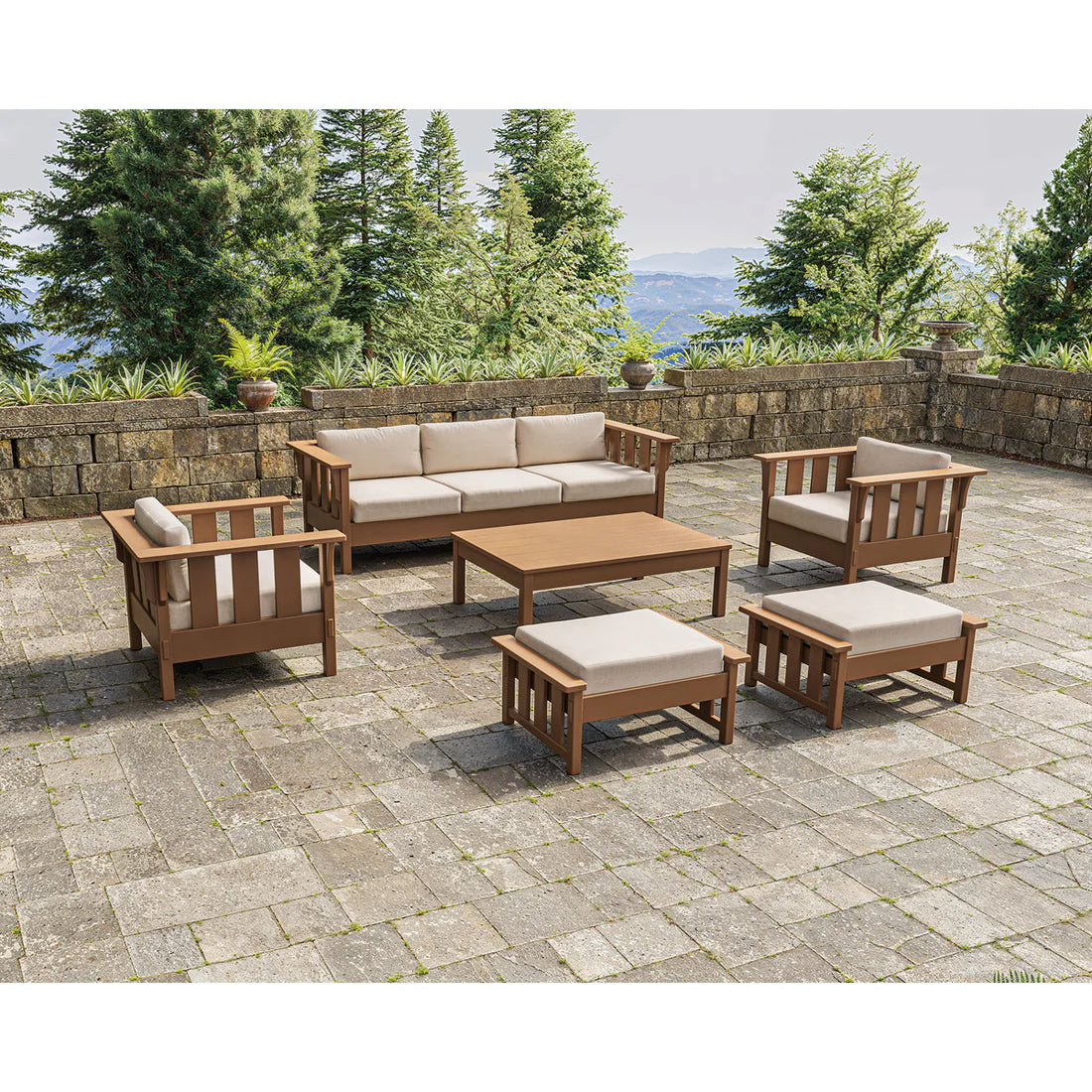 POLYWOOD Acadia 6-Piece Lounge Sofa Set