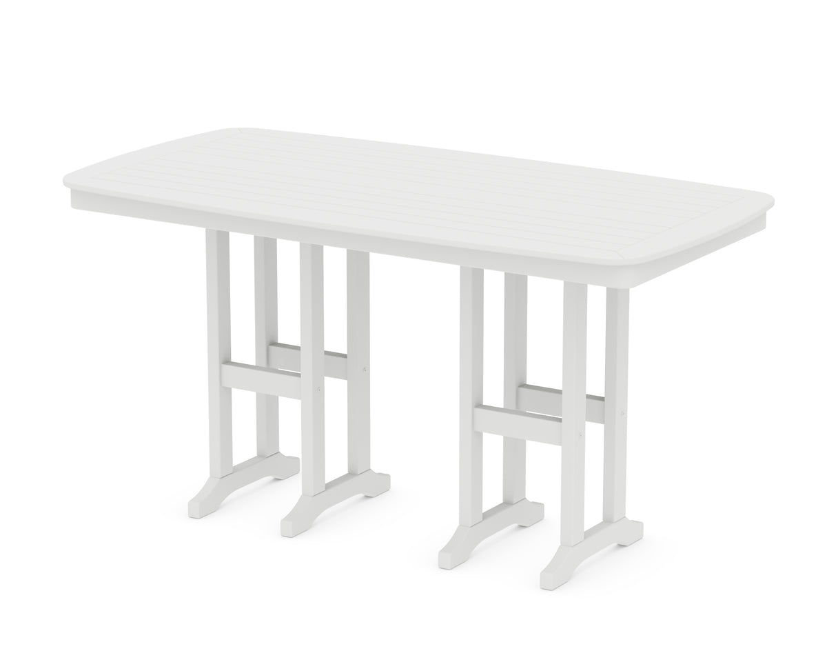 POLYWOOD Nautical 37" x 72" Counter Table in White