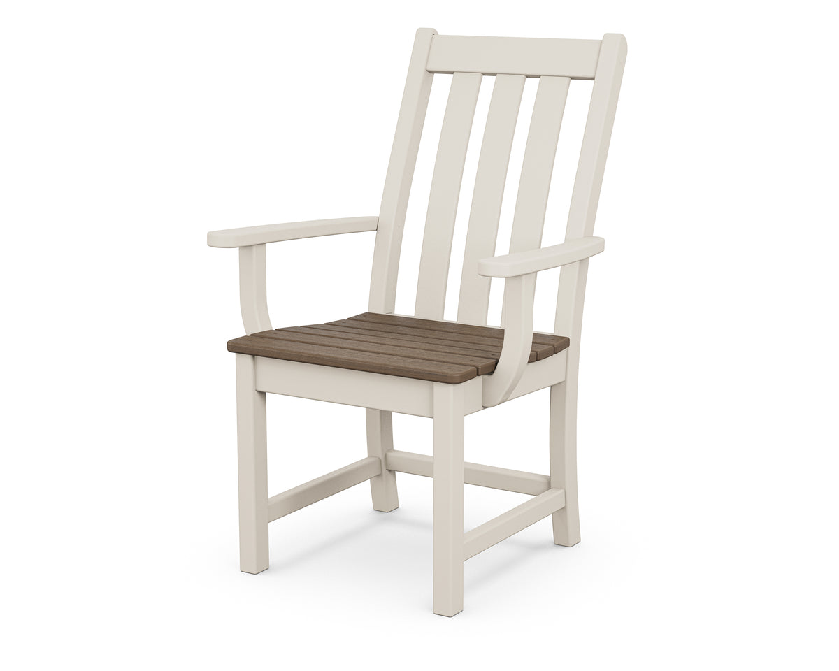 POLYWOOD Vineyard Dining Arm Chair in Sand / Kona