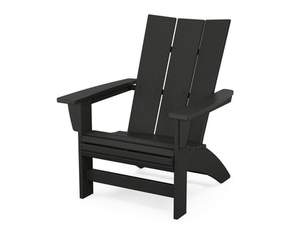 POLYWOOD Modern Grand Adirondack Chair in Black
