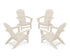 POLYWOOD Nautical 4-Piece Adirondack Conversation Set in Sand