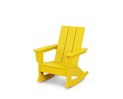 POLYWOOD Kids Modern Adirondack Rocking Chair in Lemon